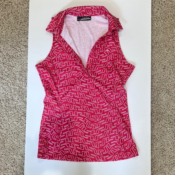 J. Lindeberg Print Sleeveless Shirt Polo size S & matching Gwen Short size 26 - Picture 5 of 10